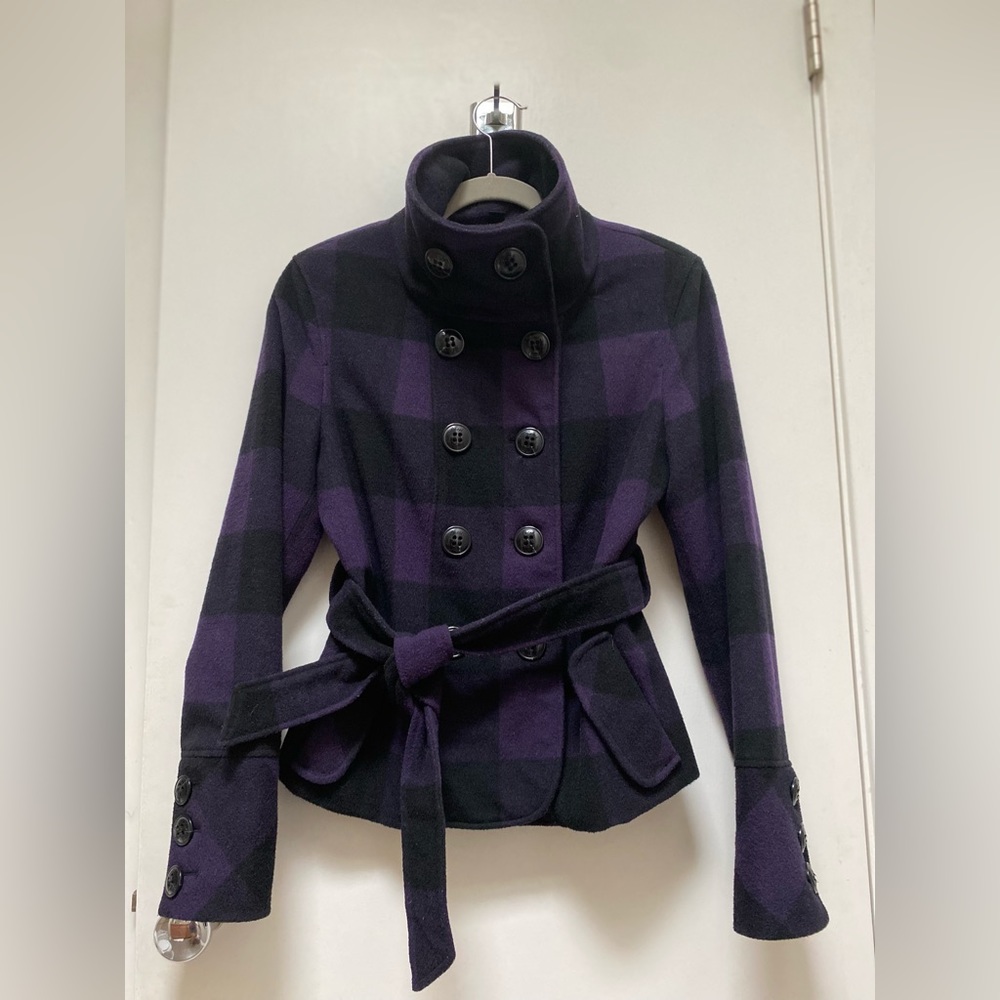Guess Wool Blend Double Breasted Coat Size S/P